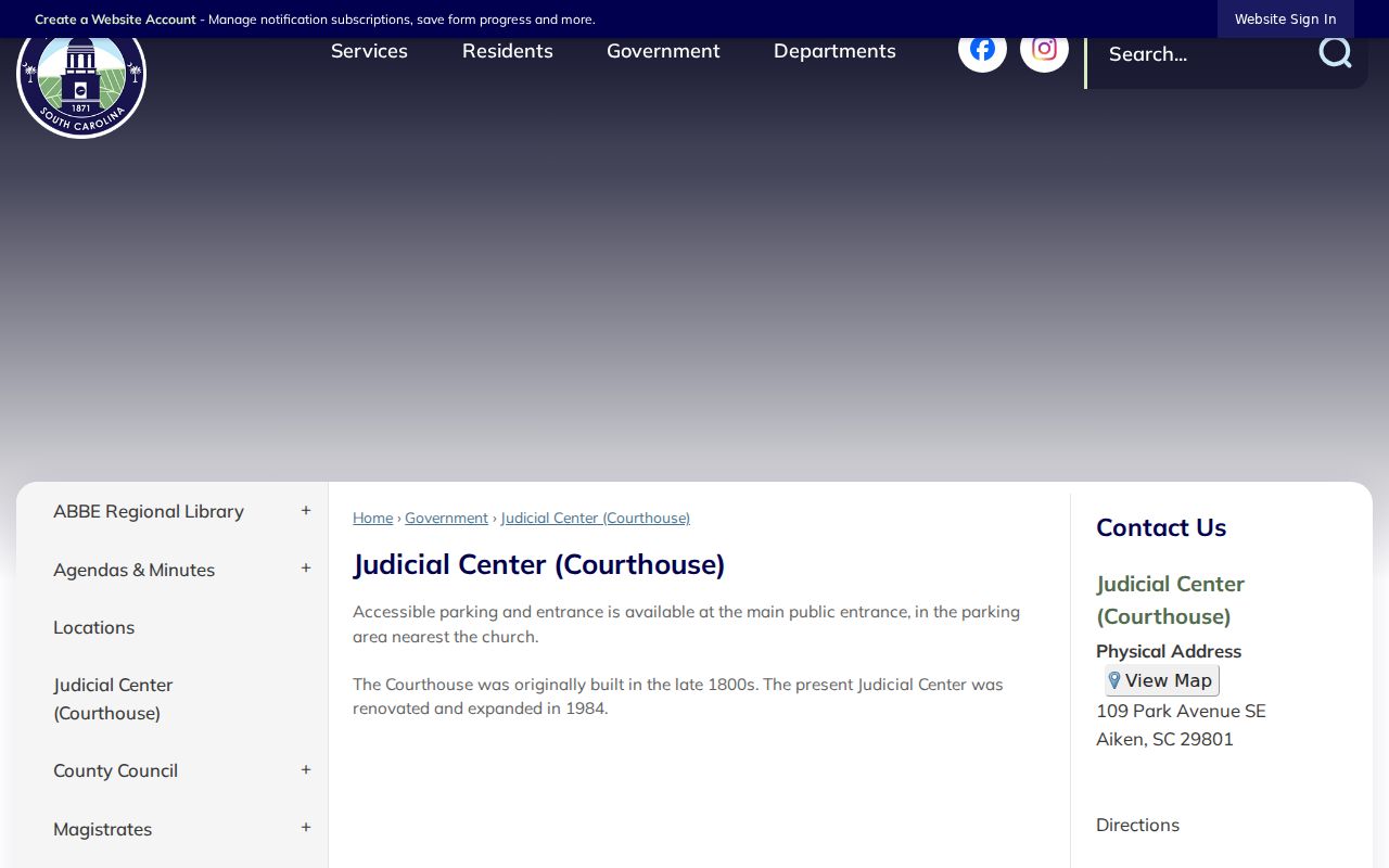 Aiken County criminal court records Judicial Center